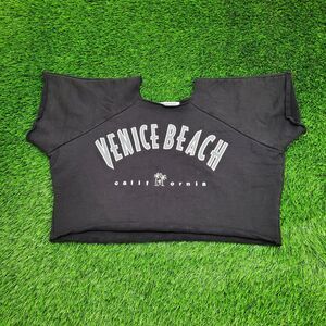 Vintage 90s Venice Beach Sweatshirt Womens 2XL 25x16 Black